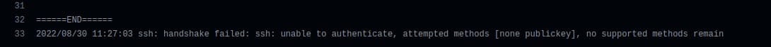 No public key error